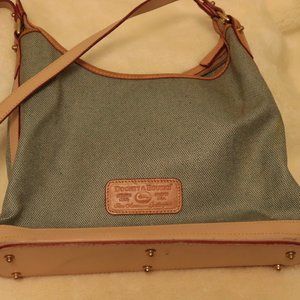 Dooney & Bourke green and tan handbag